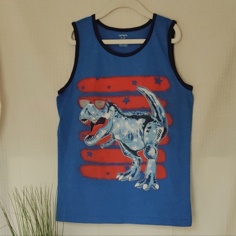 Carter's Kid Boys American Dinosaur Tank Top Size 10💰